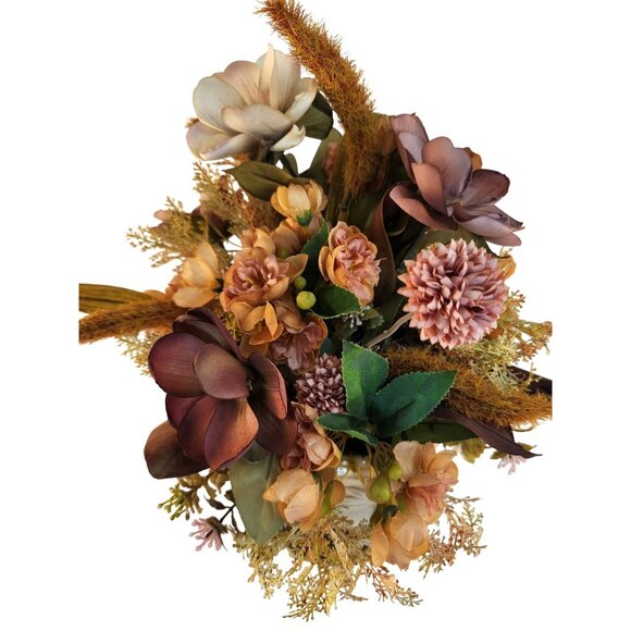 Magnolia Fall Floral Arrangement In Ornate Ceramic Vase Made by Flower Barn - Picture 14 of 16
